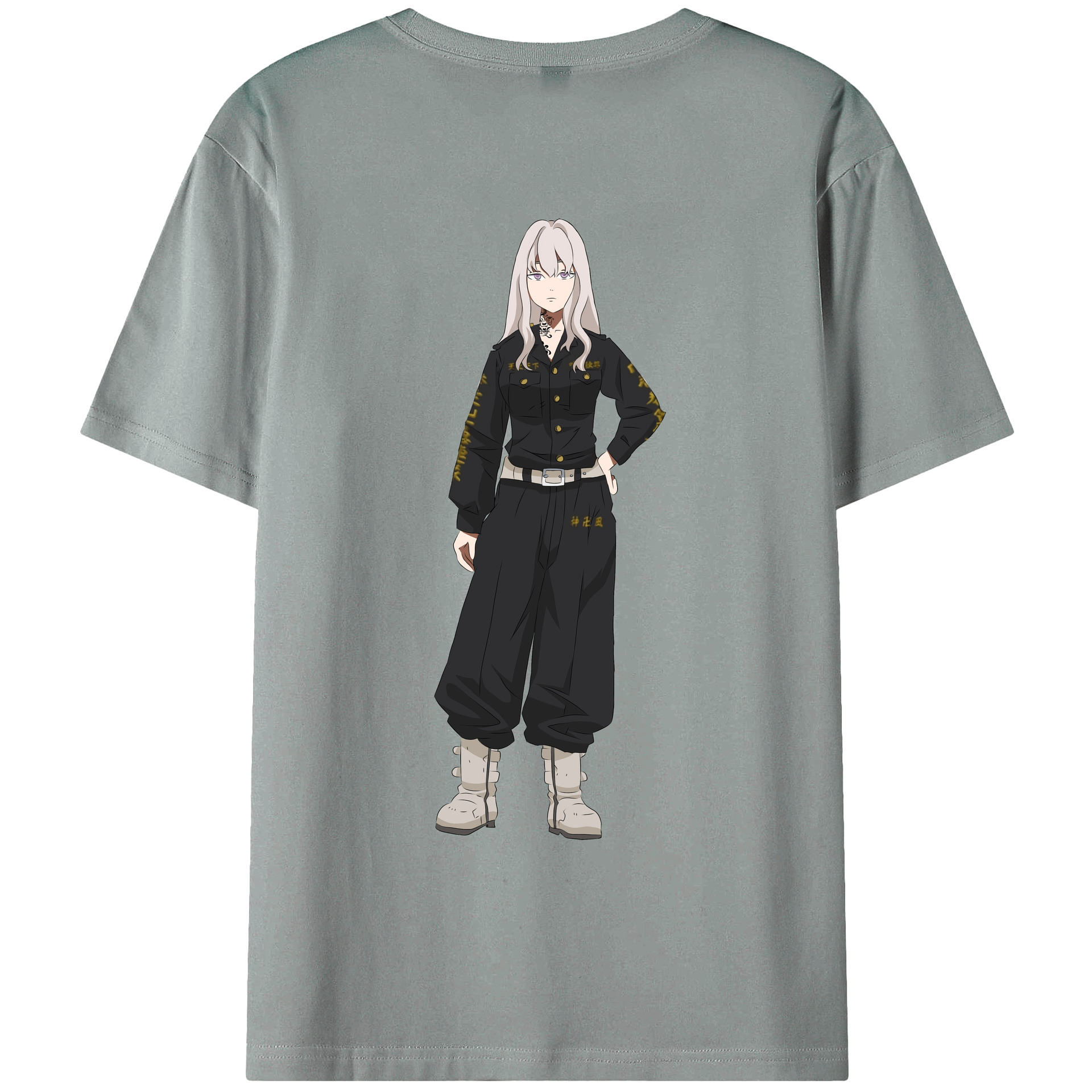 （画像用） 東京リベンジャーズ Tokyo Revengers 綿100％ メンズ半袖Tシャツ（バックプリント） 通気性